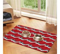 Music Note Piano Printing Pet Absorbent Leather Tablecloth For Dogs Cats Food Mat 23.62in*15.75in 4mm Thick
