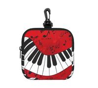 Music Note Piano Printing, Square Zipper Storage Bag, Neoprene Coin Purse, Small Wallets, Change Pouch, Change Purse