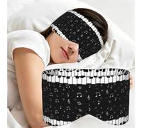 Music Note Piano, Sleep Mask for Home Travel, Full Eye Covers Light Blocking Eye Mask Sleep Eye and Ear Muffs