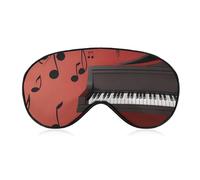 Music Note Piano Sleep Mask Soft Comfortable Eye Mask with Adjustable Strap Eye Cover Eye Shade for Men Women Work Travel