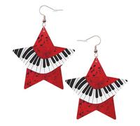 Music Note Piano Statement Earrings for Women, Star Drop Earrings, Elegant Dangle Jewelry for Formal Gatherings