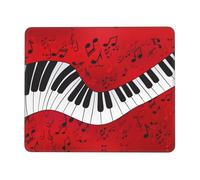 Music Note Piano Thick Comfort Mouse Pad with Lock Edge Design, Large Non-Slip Rubber Base Desk Mat for Office