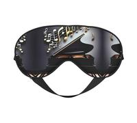 Music Note Pianos Double Side Eye Mask, Adjustable Strap Eye Mask, Eye Sleep Shade Cover, Blocks Light Eye mask