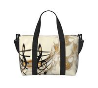 Music Note Print Carry On Overnight Bag,Travel Duffel Bag,Personal Item Bag,for Travel, Gym Sports Weekender