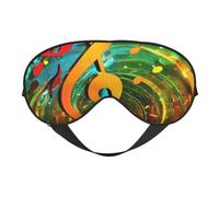 Music Note Print Comfortable Sleep Eye Mask Men Women Lightweight Travel Nap Meditation Yoga Work