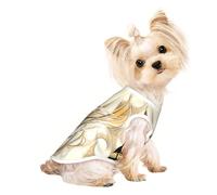 Music Note print Dog Shirts for Small Dogs Stretchy T-Shirts Lightweight Tank Top Sleeveless Striped Vest