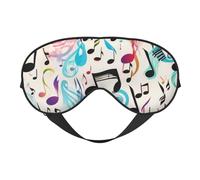 Music Note Print Functionality Outdoor Travel Eye Mask Breathable Camping Meditation Yoga Friendly