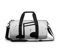 Music Note Print Gym Bag for Men Women, Sturdy Oxford Cloth Travel Bags with Removable Shoulder Strap, Waterproof Duffel Bag for Fitness, Travel, Yoga