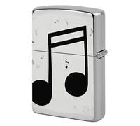 Music Note Print Lighter Case Metal Protective Cover with Double-Sided Art Design, Cool Lighters Pouch Shockproof Lighter Cover for Men Women Gifts, Lighters Not Included