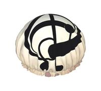 Music Note print Print Shower Cap, Shower Cap for Women Reusable, Waterproof Bath Cap,Quick Drying Bath Hair Cap