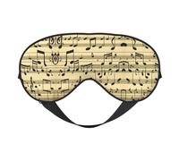 Music Note Print Soft Eye Cover for Women Men Night Sleep Travel Nap