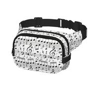 Music Note Print Waist Bag Fanny Packs for Men&Women with Adjustable Belt for Outdoors Workout