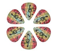 Music Note Printed Guitar Picks Plectrum,Guitar accessories,6pcs 0.46mm