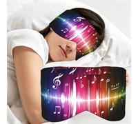 Music Note Printed, Sleep Mask for Home Travel, Full Eye Covers Light Blocking Eye Mask Sleep Eye and Ear Muffs