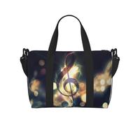 Music Note Printed Travel Duffel Bag Foldable Gym Duffel Bag Suitable for Travel Work Gym etc