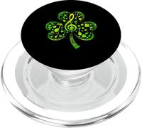 Music Note Shamrock Clover Musical Teacher St Patrick's Day PopSockets PopGrip for MagSafe
