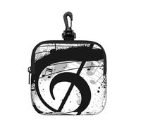 Music Note, Square Zipper Storage Bag, Neoprene Coin Purse, Small Wallets, Change Pouch, Change Purse