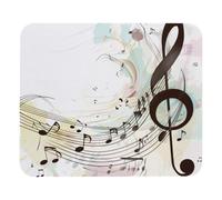 Music Note Staff Mouse Mat Durable Mouse Pad With Stitched Edges Mousemat For Work Laptop Home 25X30Cm