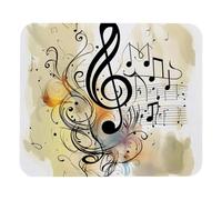 Music Note Staff Print Desk Mat Small Mouse Mat Portable Mouse Pad For Computer Home Work 25X30Cm