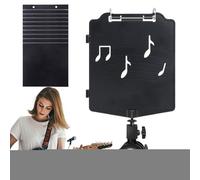 Music Note Stand, Lightweight Adjustable Music Book Stand, ABS, Iron Flute Playing Supplies with 10 Pages, Ideal for Trumpet, Clarinet, and Oboe Players, 8.86x6.89x1.97 Inches
