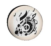 Music Note Tire Covers Waterproof Anti UV Tire Cover 28inch Single Axle Wheel Covers for RV Truck SUV Trailer Universal for All Seasons