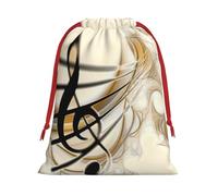 Music Note Ultra Soft Velvet Gift Bag, Comfortable To The Touch, Reusable