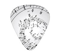Music Note Wall* Guitar Picks Pack Of 12,Comfortable Feel, Smooth Edges, Abrasion,Suitable For Guitar, Ukulele, Etc.