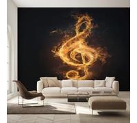 Music Note Wallpaper, Wall Mural for Living Room Bedroom