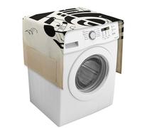 Music Note Washing Machine Cover with Storage Pockets Washer Dryer Top Dust Cover 54.3" X 20.5" Refrigerator Kitchen Protective Pads Home Decor