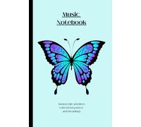 Music Notebook: A5 Manuscript and lines with theory notes and meanings.