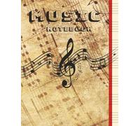Music Notebook: Blank Cream Sheet Music Notebook | Staff Paper Notebook | Staff Manuscript Pad | 100 Pages | 8.5 x 11 inches
