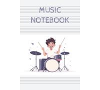 Music Notebook for Boys, Teens, Kids, Students and Beginners: 100 Blank Sheets, 8 Staves Per Page | Staff Paper 6x9 inch | Composition and Songwriting