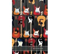Music Notebook / Journal : Guitar inspired: 108 Page, College Ruled, White Paper, 6" x 9"