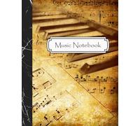 Music Notebook: Manuscript Music Notation Paper - Blank Staff Paper - 12 Stave - Standard Notebook for Musicians, Composition, Songwriting