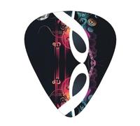 Music Notes,12 Pcs Guitar Pick,3 Different Thickness Plectrums for Acoustic Guitar Bass Ukulele (0.46mm 0.96mm 0.71mm)