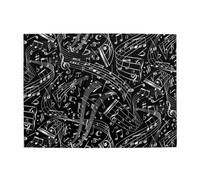 Music Notes Black,500 Pieces Puzzles for Adults-Wooden Jigsaw Puzzle for Adults Elderly