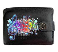 Music Notes Bubbles Soft Leather Wallet Music Printed Picture Image Band Song gift