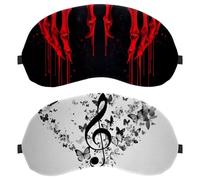 Music Notes Butterfly 2-Pack Light-Blocking Soft Breathable Eye Patch Sleeping Masks