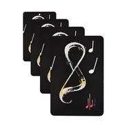 Music Notes Car Air Fresheners Cards 4 Pcs Hanging Fragrance Scented Cards Long-Lasting Car Aromatherapy Tablets for Wardrobe Bathroom Car Interior Mirror Pendant Gifts