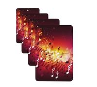 Music notes Car Air Fresheners Cards Set of 4 Pieces Personalized Car Fresheners Gifts for Men Women Auto Aromatherapy Tablets Hanging Scented Cards for Wardrobe Bathroom