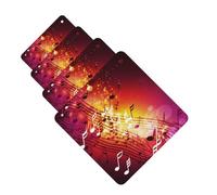 Music notes Car Air Fresheners Cards Set of 4 Pieces Personalized Car Fresheners Gifts for Men Women Auto Aromatherapy Tablets Hanging Scented Cards for Wardrobe Bathroom