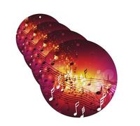 Music notes Car Air Fresheners Cards Set of 4 Pieces Personalized Car Fresheners Gifts for Men Women Auto Aromatherapy Tablets Hanging Scented Cards for Wardrobe Bathroom