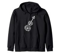 Music Notes Cello Orchestra Cellist Cellists Zip Hoodie