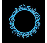Music Notes Circular Frame Metal Cutting Die - Musical Border Cutting Die for Card Making, Scrapbooking & Papercrafts H9