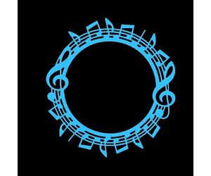 Music Notes Circular Frame Metal Cutting Die - Musical Border Cutting Die for Card Making, Scrapbooking & Papercrafts H9