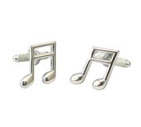 Music Notes Cufflinks - Onyx Art CK608 Semi Quavers Musician Novelty Gift In Premier Life Packaging