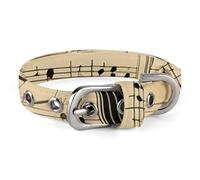 Music Notes Dog Collar Adjustable Soft and Comfortable Puppy Collars with Metal Buckle Pet Collar for Small Medium Pet