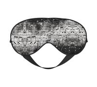 Music Notes Eye Mask for Sleeping, Sleep Mask Blocks Light Perfect for Women and Men, Soft and Comfortable Blindfold for Travel