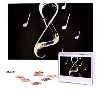 Music Notes Jigsaw Puzzle for Adults Challenging Wooden Puzzles 1000 Pieces Personalized Photo Puzzle Picture Jigsaws Custom Jigsaw Puzzles for Birthday