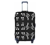 Music Notes Luggage Cover Suitcase Trolley Case Protector Elastic Washable Anti Scratch Fit 18-32 Inch